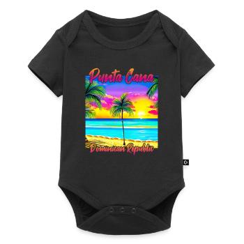 Punta Cana Dominican Republic - Baby Premium short-sleeve bodysuit - black - Front