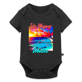 Isla Mujeres Mexico - Baby Premium short-sleeve bodysuit - black - Front