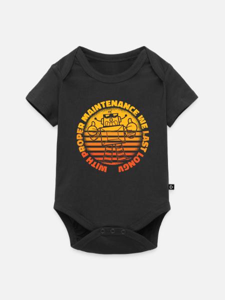 Robotik Ai Roboter - Baby Premium Kurzarmbody - Schwarz