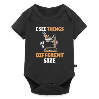 Biology Biologist Microscope - Baby Premium short-sleeve bodysuit - black - Front