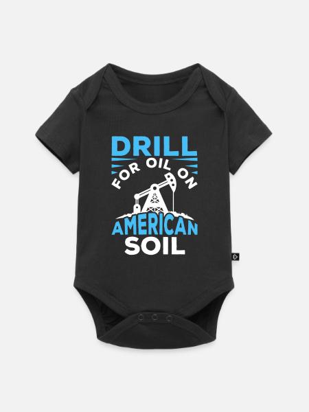 Ölfeld Bohrinsel Amerikanisch - Baby Premium Kurzarmbody - Schwarz