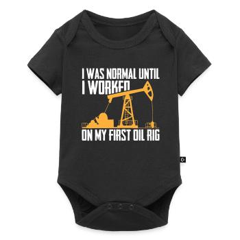 Plate-forme pétrolière sarcastique - Body à manches courtes Premium Bébé - noir - Devant