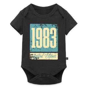 1983 Born Birthday Year of birth - Baby Premium short-sleeve bodysuit - black - Front