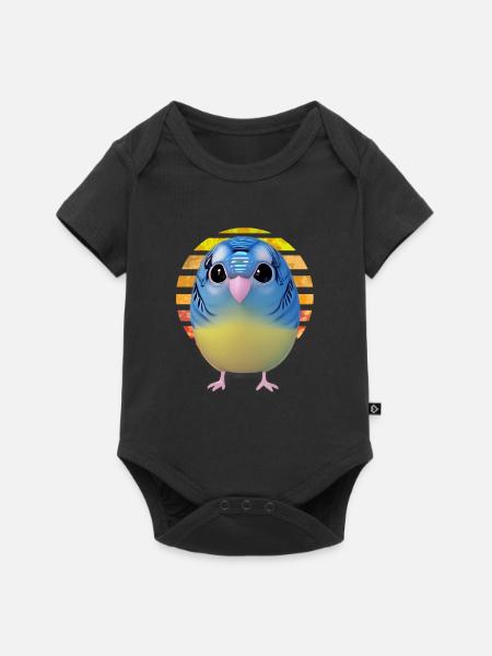 Vögel beobachten Vogel - Baby Premium Kurzarmbody - Schwarz