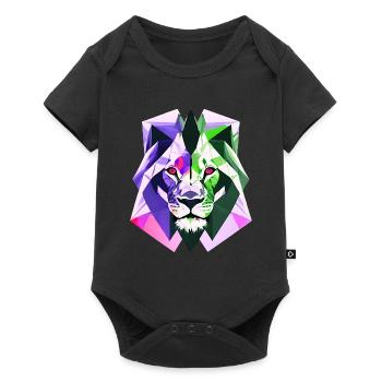 Polygon Lion - Baby Premium short-sleeve bodysuit - black - Front