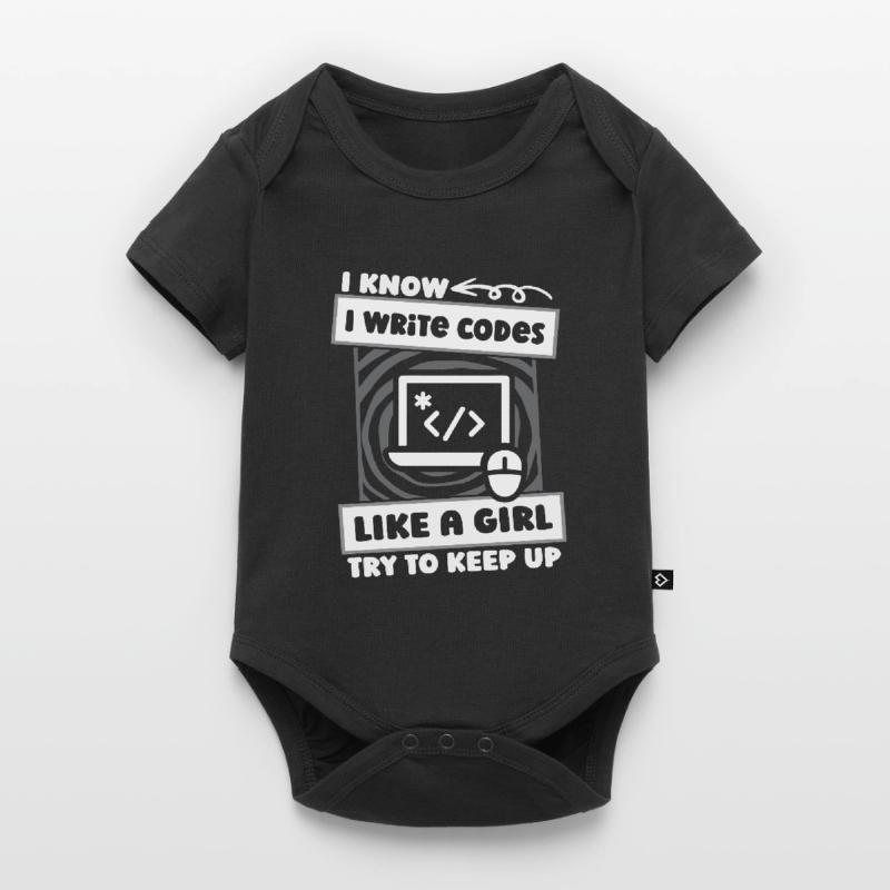 Developer Coder Programmer Girl Baby Premium short-sleeve bodysuit
