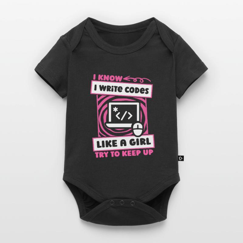 Developer Coder Programmer Girl Baby Premium short-sleeve bodysuit