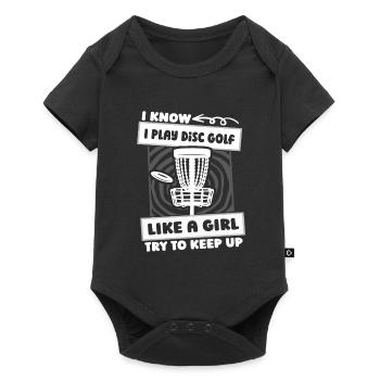 Frisbee Golf Disc Golf Filles - Body à manches courtes Premium Bébé - noir - Devant