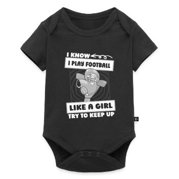 Football américain féminin - Body à manches courtes Premium Bébé - noir - Devant