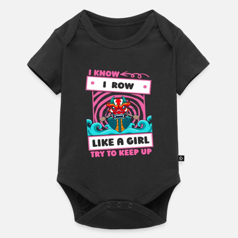 Rudern Ruderer Mädchen - Baby Premium Kurzarmbody - Schwarz