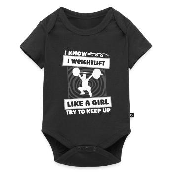 Haltérophilie Filles - Body à manches courtes Premium Bébé - noir - Devant