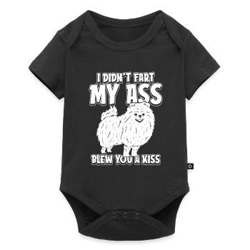 Pomeranian Witzig - Baby Premium Kurzarmbody - Schwarz - Vorne