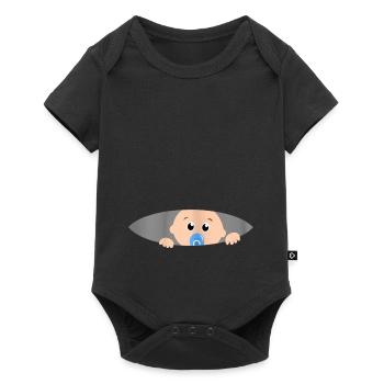 Para la mujer embarazada Bebé divertido el vientre - Body à manches courtes Premium Bébé - noir - Devant