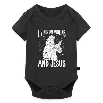 Violin Violin Jesus - Baby Premium short-sleeve bodysuit - black - Front