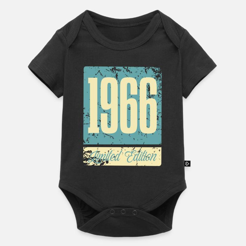 1966 Naissance Anniversaire Année de naissance - Body à manches courtes Premium Bébé - noir