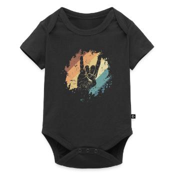 Heavy Metal Hand Signal Music Band Genre - Body à manches courtes Premium Bébé - noir - Devant
