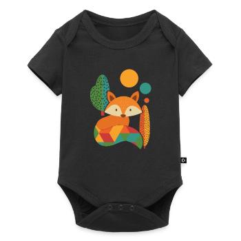Fuchs Géométrique - Body à manches courtes Premium Bébé - noir - Devant