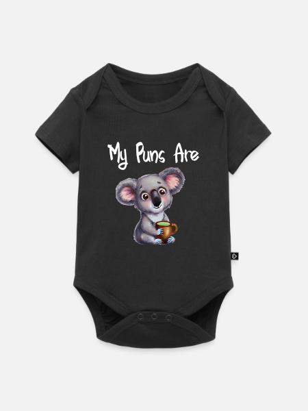 my puns are koala tea - Baby Premium Kurzarmbody - Schwarz