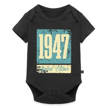 1947 Naissance Anniversaire Année de naissance - Body à manches courtes Premium Bébé - noir - Devant