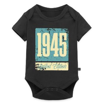 1945 Naissance Anniversaire Année de naissance - Body à manches courtes Premium Bébé - noir - Devant