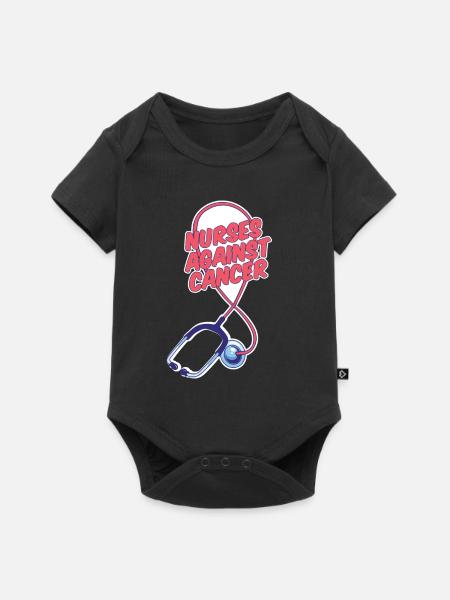 Krankenschwester Stethoskop - Baby Premium Kurzarmbody - Schwarz
