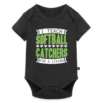 Entraîneur de softball - Body à manches courtes Premium Bébé - noir - Devant