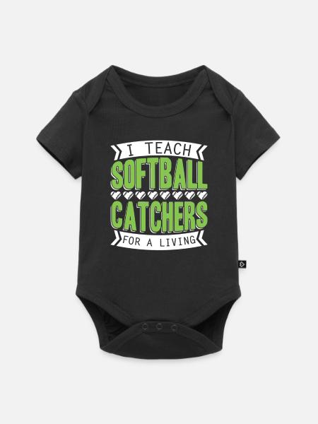 Softball Trainer - Baby Premium Kurzarmbody - Schwarz