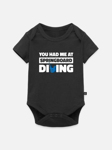 Turmspringen Turmspringer Humor - Baby Premium Kurzarmbody - Schwarz