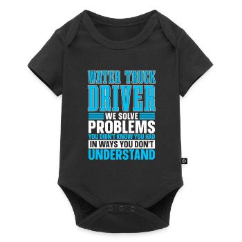 Truck driver Trucker Truck driver - Baby Premium short-sleeve bodysuit - black - Front