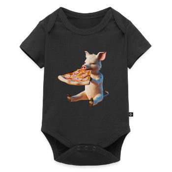 Piggy in Paradise Pizza - Body à manches courtes Premium Bébé - noir - Devant