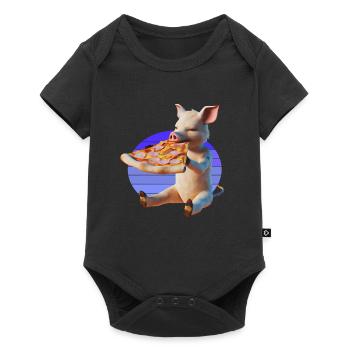 Piggy in Paradise Pizza - Body à manches courtes Premium Bébé - noir - Devant