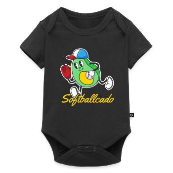 Avocat de softball - Body à manches courtes Premium Bébé - noir - Devant