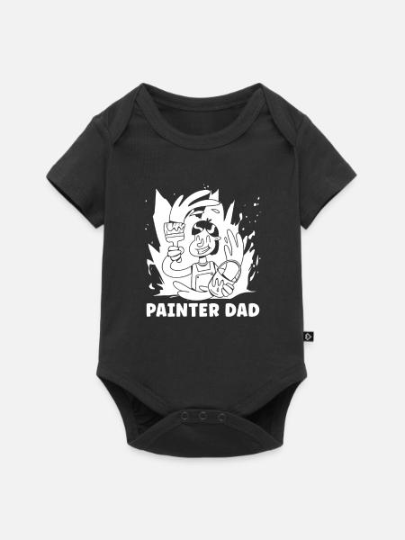 Maler Lackierer Vati - Baby Premium Kurzarmbody - Schwarz