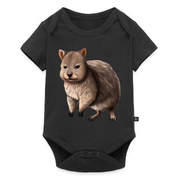 Quokka - the cute marsupial - Baby Premium short-sleeve bodysuit - black - Front