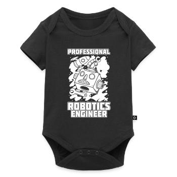 Robotik Ai Roboter Fachmann - Baby Premium Kurzarmbody - Schwarz - Vorne