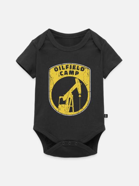 Ölfeld Bohrinsel Lager - Baby Premium Kurzarmbody - Schwarz