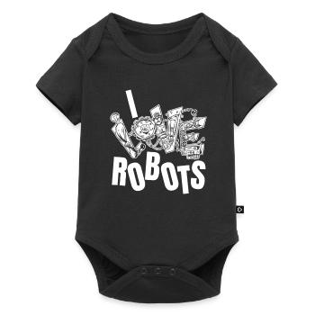 Robotique Ai Robots Humour J’aime les robots - Body à manches courtes Premium Bébé - noir - Devant