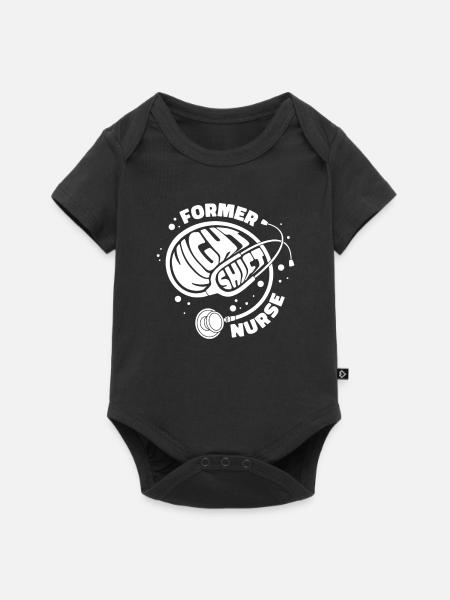 Krankenschwester Stethoskop - Baby Premium Kurzarmbody - Schwarz