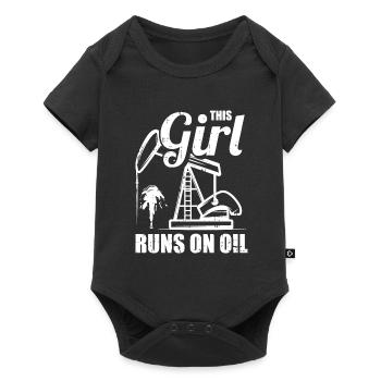 Ölfeld Bohrinsel Mädchen - Baby Premium Kurzarmbody - Schwarz - Vorne