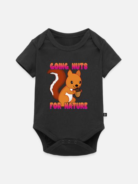 Going Nuts For Nature - Baby Premium Kurzarmbody - Schwarz