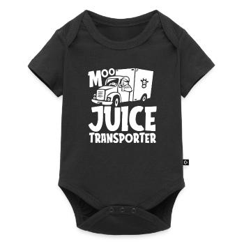 Cow Milk Funny Milk Wagon - Baby Premium short-sleeve bodysuit - black - Front