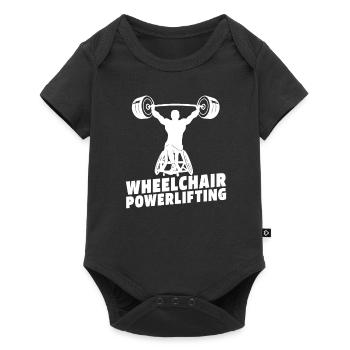 Powerlifting Powerlifter Fauteuil roulant - Body à manches courtes Premium Bébé - noir - Devant