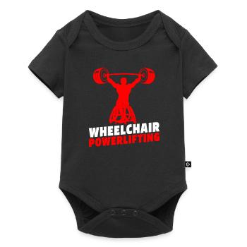 Powerlifting Powerlifter Fauteuil roulant - Body à manches courtes Premium Bébé - noir - Devant