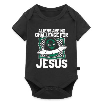 Christ Christianity UFO Extraterrestrial Jesus - Baby Premium short-sleeve bodysuit - black - Front
