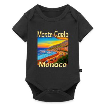 Monte Carlo Sunset à Monaco - Body à manches courtes Premium Bébé - noir - Devant