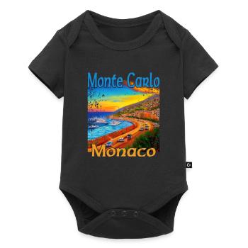 Monte Carlo Sunset à Monaco - Body à manches courtes Premium Bébé - noir - Devant