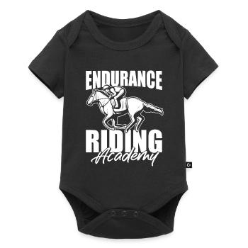 Horse Equestrian Academy Endurance Riding - Baby Premium short-sleeve bodysuit - black - Front