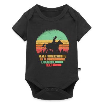 Horse Equestrian Sport Endurance Riding - Baby Premium short-sleeve bodysuit - black - Front