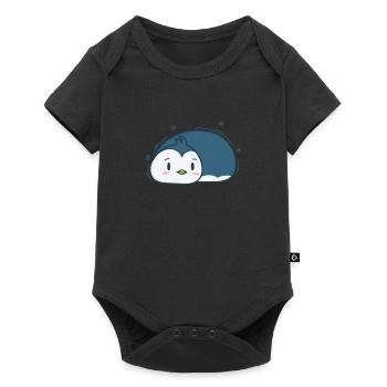 Penguin cuddles up an animal Antarctica - Baby Premium short-sleeve bodysuit - black - Front