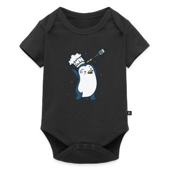 Penguin est un chef animal antarctique - Body à manches courtes Premium Bébé - noir - Devant